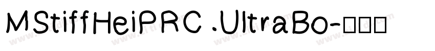 MStiffHeiPRC UltraBo字体转换